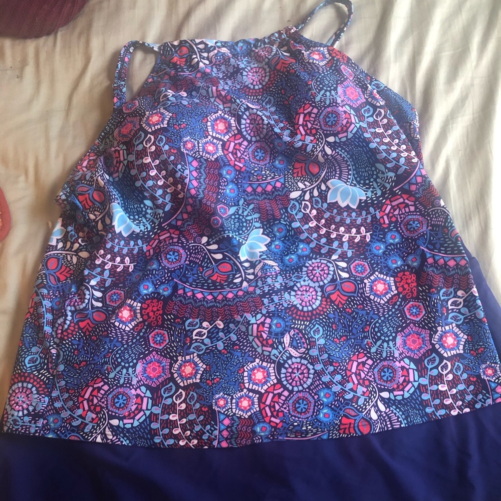 2 pc bathing suit  with skirt bottoms